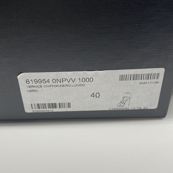 SAINT LAURENT 110MM PATENT LEATHER PLATFORM SANDALS, SIZE 40IT, COLOR NERO/BLACK - Picture 8 of 9